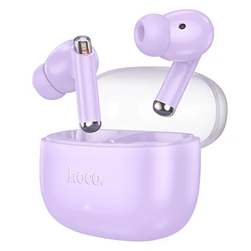 Навушники бездротові Hoco TWS EQ12 вакуумні фіолетовий - фото 2