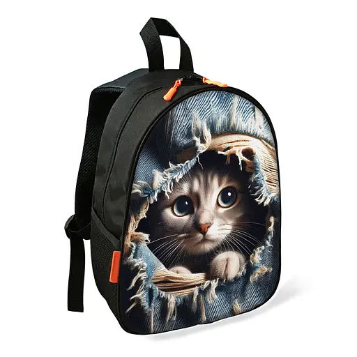 Рюкзак детский с котом школьный/городской 34х27х13 см для мальчика (02744)