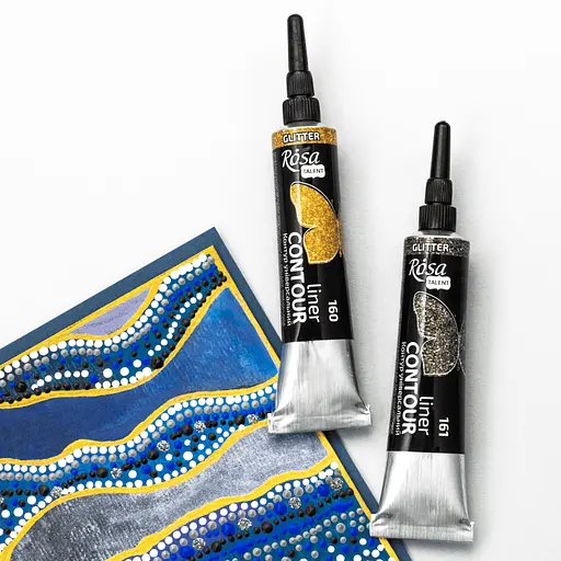 Контур універсальний Rosa Talent Срібло глітер 20 мл - фото 3