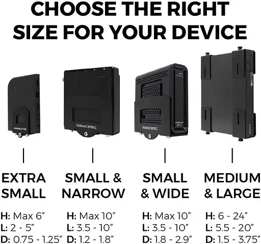 Крепление для кабельной приставки и модема HumanCentric, регулируемое настенное крепление для небольших и широких устройств, кабель - фото 2