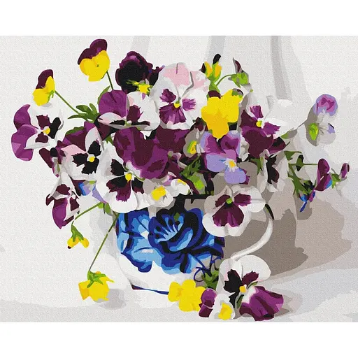 Картина по номерам на підрамнику Brushme Фіалки - фото 1