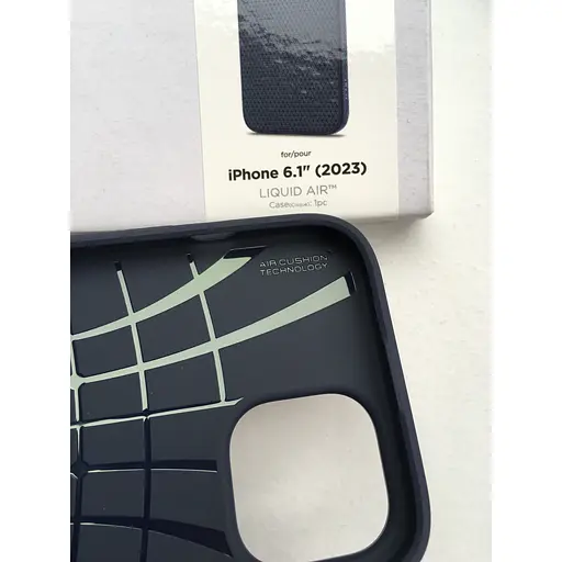 Чохол для iPhone 15 Spigen Liquid Air Navy Blue ACS06791 протиударний - фото 5