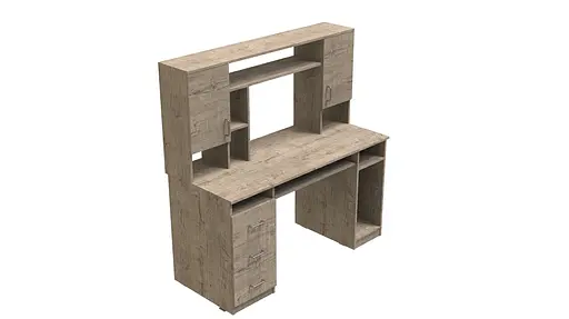 Стол компьютерный Анжело Ferrum-decor 1400x1422x600 ДСП Дуб Сан-Марино 16 мм (FRD-104705) - фото 3