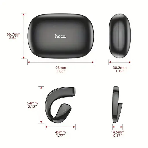 Наушники Hoco EQ4 Graceful TWS headset |BT5.3, 500mAh, 12h| black - фото 3