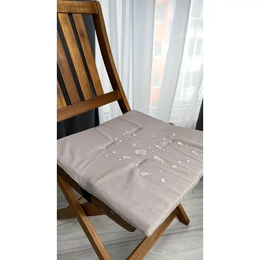 Водоотталкивающая подушка на стул Капучино однотон (2 шт.) - фото 5