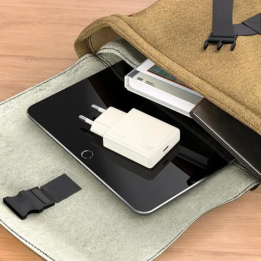 Зарядний пристрій Hoco N44 30W комплект із кабелем білий - фото 4