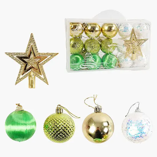 Набір ялинкових прикрас Кулі, 15 шт., 5 см C67314