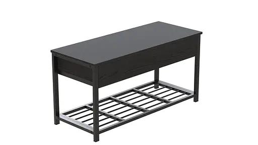 Банкетка з ящиком Дрейк 2 550x1200x400 метал Чорний ДСП Сосна Кембра 16мм FRD-103068 - фото 4