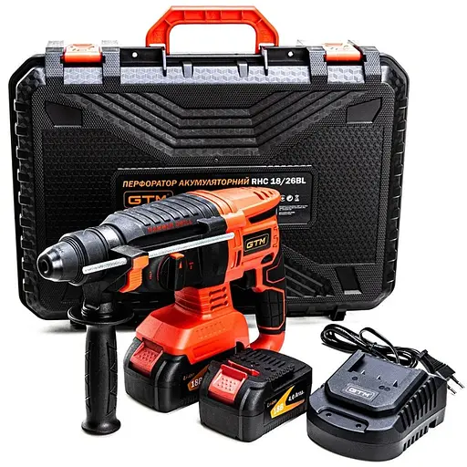 Перфоратор GTM RHC18/26BL с АКБ и ЗУ (2564) - фото 1