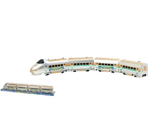 Поезд МЕТЕОР с 3 вагонами, 757P, на батарейках, звуковые эффекты