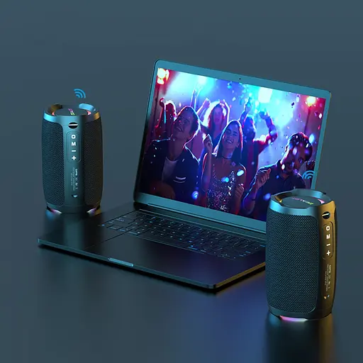 Портативна bluetooth колонка Zealot S49 з LED підсвічуванням чорний - фото 9