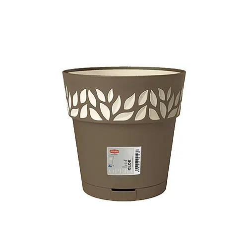 Вазон пластиковый OPERA CLOE, круглый, с автополивом, 25 см, 7,5 л (94125)