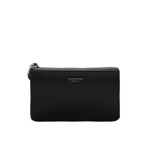 Шкіряна монетниця / міні-косметичка 3.0 чорна краст - фото 5