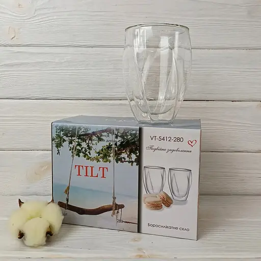 Набор стаканов Vittora TILT з подвійним дном 280 мл 2 шт. VT-5412-280 (141393) - фото 2