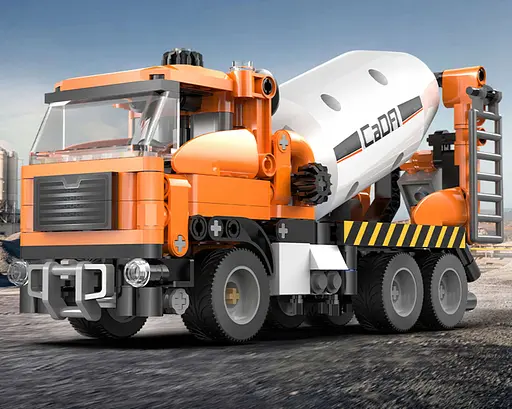 Конструктор машинка CADA  БЕТОНОЗМІШУВАЧ  техніка для будування 368 деталей  - фото 7