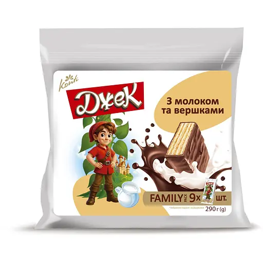 Конфеты Conti Джек с молоком и сливками 290 г 12 шт. - фото 2