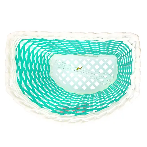 Корзина на детский велосипед / самокат ретро 23х16х16 см бирюзовая (G0001911) - фото 3