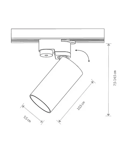 Світильник Nowodvorski 7582 Profile Mono GU10 1x10W IP20 чорний - фото 3