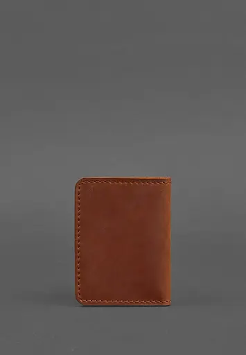 Кожаная обложка для ID-паспорта и водительского заседания 4.0 светло-коричневая Crazy Horse - фото 5