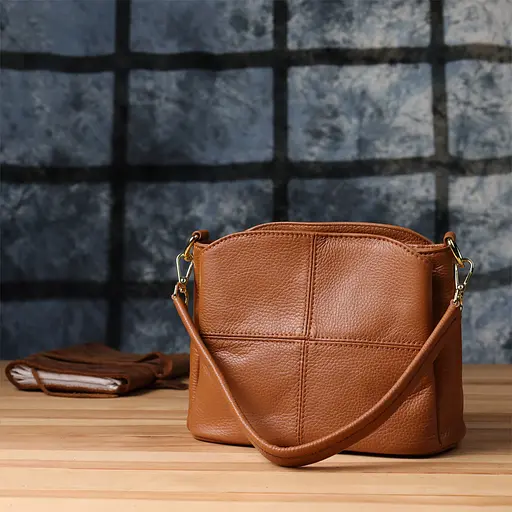 Женская сумка Vintage на три отделения из натуральной кожи 22.5х16.5х11.5 см sum0027623 - фото 10