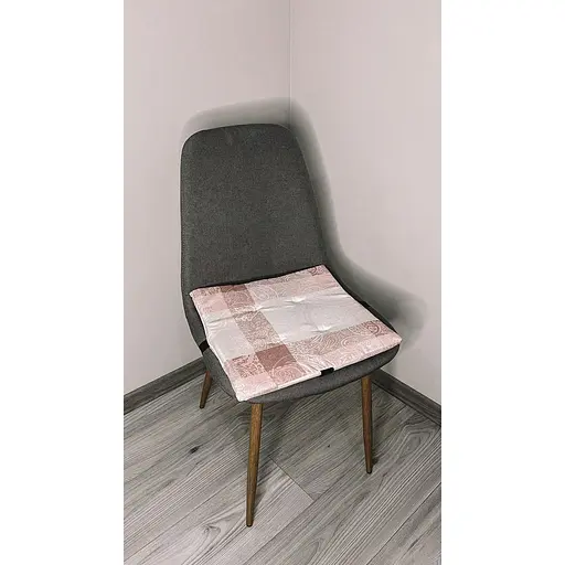 Водоотталкивающая подушка на стул Жаккард пудра - фото 5