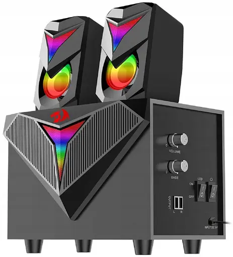 Акустическая система Redragon Toccata GS700 11W (2.1) RGB USB (Черный) - фото 8