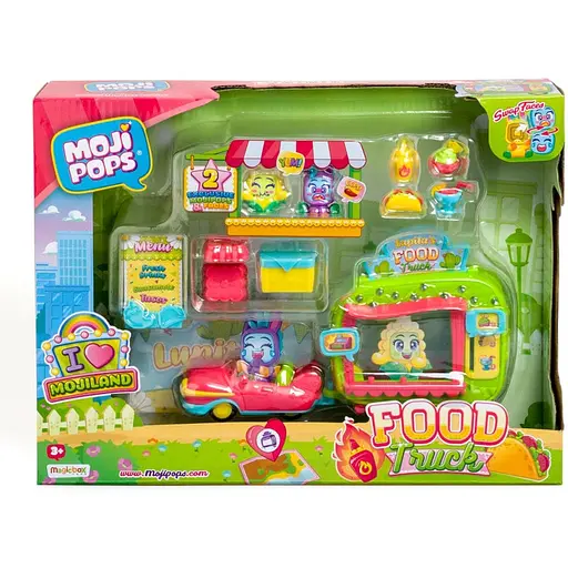 Игровой набор Фургончик с Едой Moji Pops PMPSB216IN80 2 фигурки аксессуары - фото 1