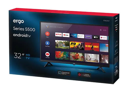 Телевізор Ergo LED HD 32" Android TV (32GHS5500) - фото 6