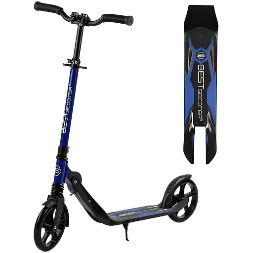 Самокат Best Scooter 60х13х100 см Чорно-синій 000255847