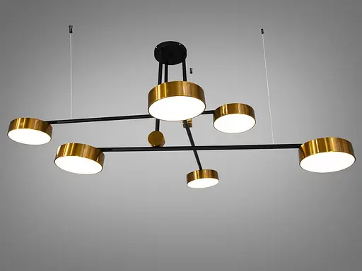 Вражаюча новинка, світлодіодна люстра, 72W, 5 бронзових плафонів - фото 1