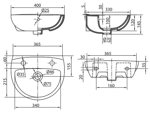 Раковина Kolo Freja 40x33 L72340000 - фото 3