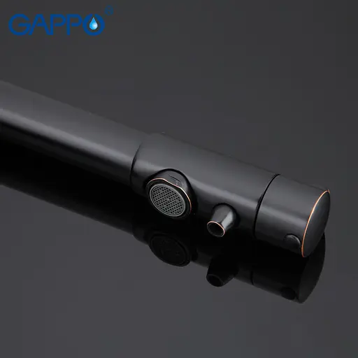 Смеситель для кухни с подключением фильтра черный шпилька Ø35 Gappo 1/8 G4390-10 Черный матовый - фото 8