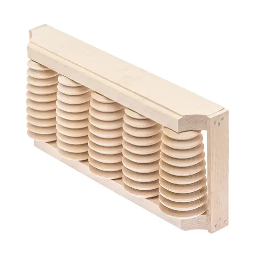 Масажер для стоп дерев'яний для профілактики плоскостопості та рефлекторного масажу на 5 роликів на одну ногу, Woodly 87035 - фото 4