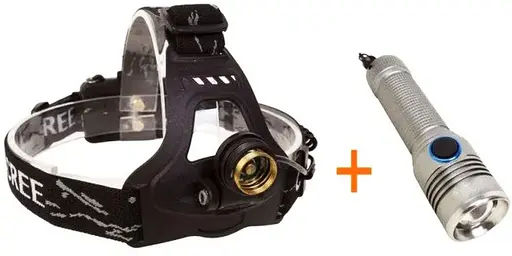 Фонарь трансформер налобный ручной аккумуляторный WD RB-114 универсальный для рыбалки T6 Зум Zoom - фото 2