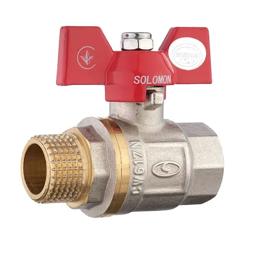 Кран кульовий прямий Solomon 1/2″ ЗВ КБ PN40 B1008 - фото 1