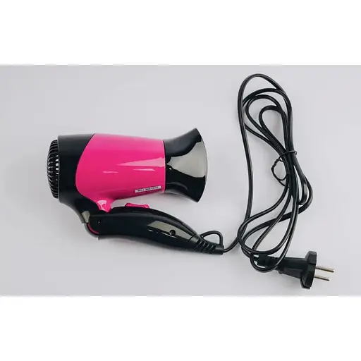 Фен для сушки волос Grunhelm GHD-508 мощный компактный дорожный 1400 Вт розовый с черным - фото 5