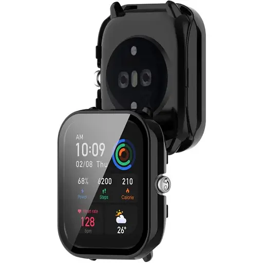 Чохол-накладка DK Пластик Gloss Glass Full Cover для Xiaomi Amazfit GTS 4 mini (black) - фото 2