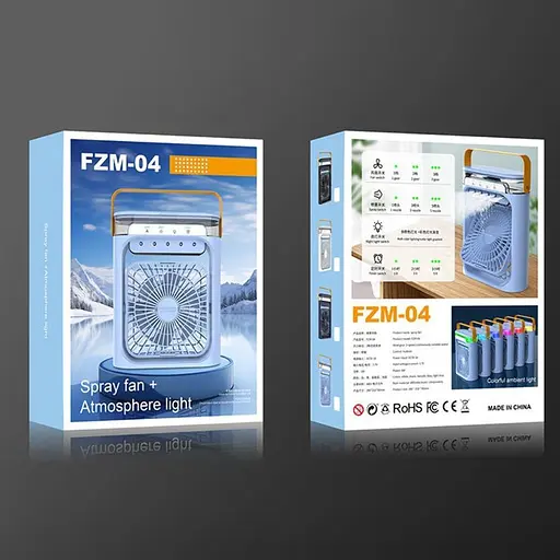 Вентилятор настольный FZM-04 с питанием от USB и функцией увлажнения черный - фото 4