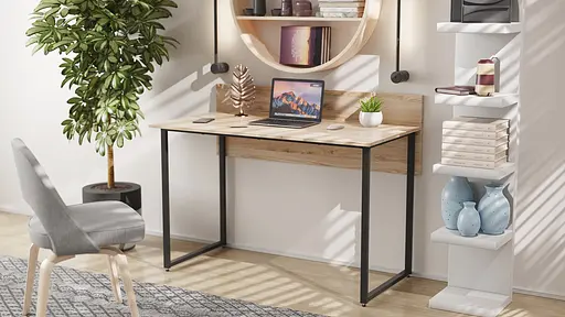 Комп'ютерний стіл Ferrum-decor Скай 75x100x70 чорний ДСП Дуб Сан-Марино 16мм (FRD-103644)