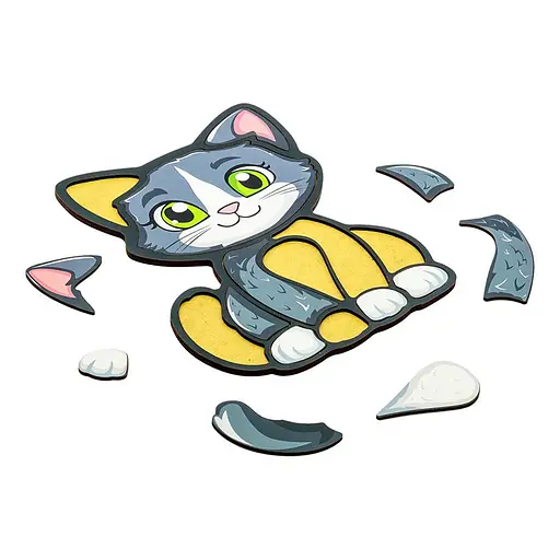 Детский пазл-вкладыш "Котик" PuzzleOK Puz-22958, 13 элементов - фото 2