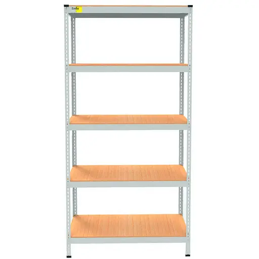 Металевий стелаж Emby Light Series (розмір 2100х900x300мм) 5 полиць ДСП до 100кг Білий - фото 3