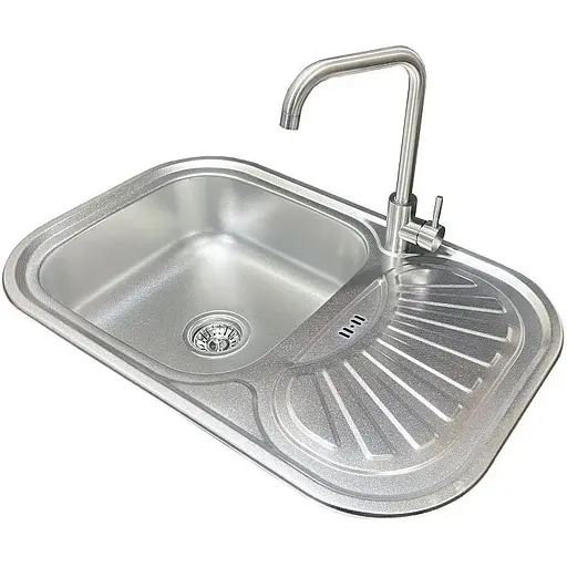 Комплект мийка + змішувач Romzha Stela Textura (B) - фото 1