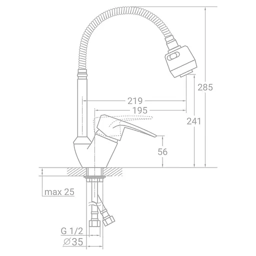 Змішувач для кухні TAU SM-4B644C 9843150 - фото 2