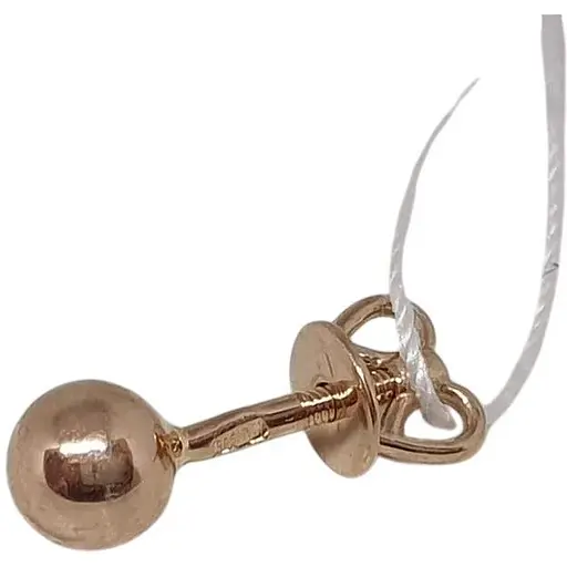 Золотая моносерьга-пуссета Favoritum Шарик. 210115_5/1