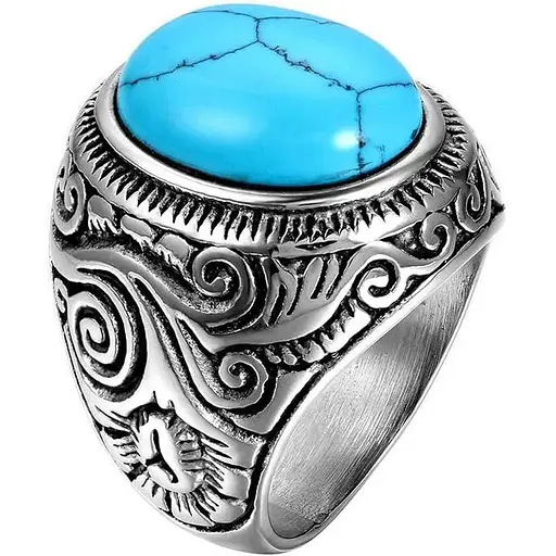 OIDEA Чоловіче обручку срібне кільце з нержавіючої сталі, 24 розмір