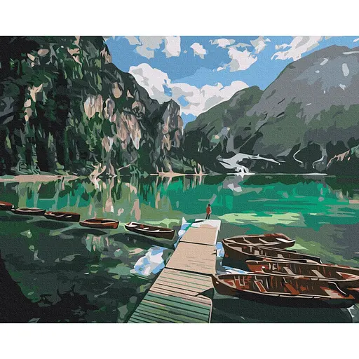 Картина за номерами Доломітові Альпи Roksolana Baran Brushme 40x50 см кольорова 000277195