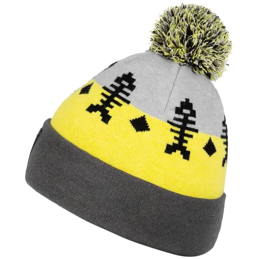 Шапка Select Skeleton 58 Gray/yellow - фото 2