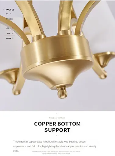 Светодиодная люстра Звон 5027 (Золотая) 5 плафонов - фото 5