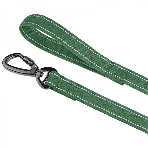 Повідець для собак Barksi Сotton з карабіном на замку 300x2.5 см армійський - фото 3