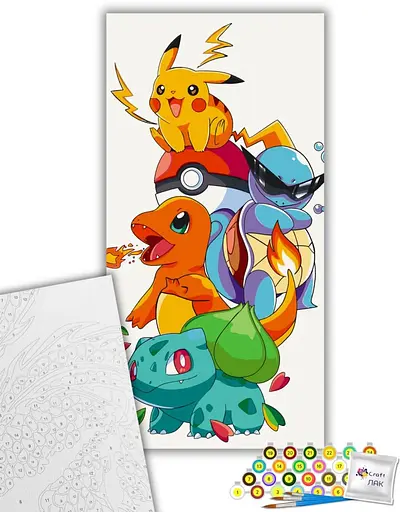 Набор для росписи ArtCraft Крутые покемоны 40 x 80 см (16080-AC) - фото 2